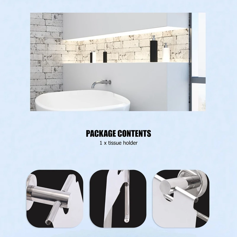 Porte-papier hygiénique mural, porte-papier hygiénique, porte-mouchoirs en acier inoxydable pour HORoll