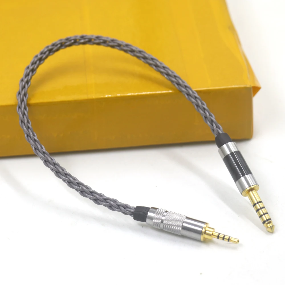 Grey Audio Cable 4.4 Male To 2.5 Male Balanced Silver-Plating Cord 4.4mm To 2.5mm Adapter For Hifi MP3 Music Player