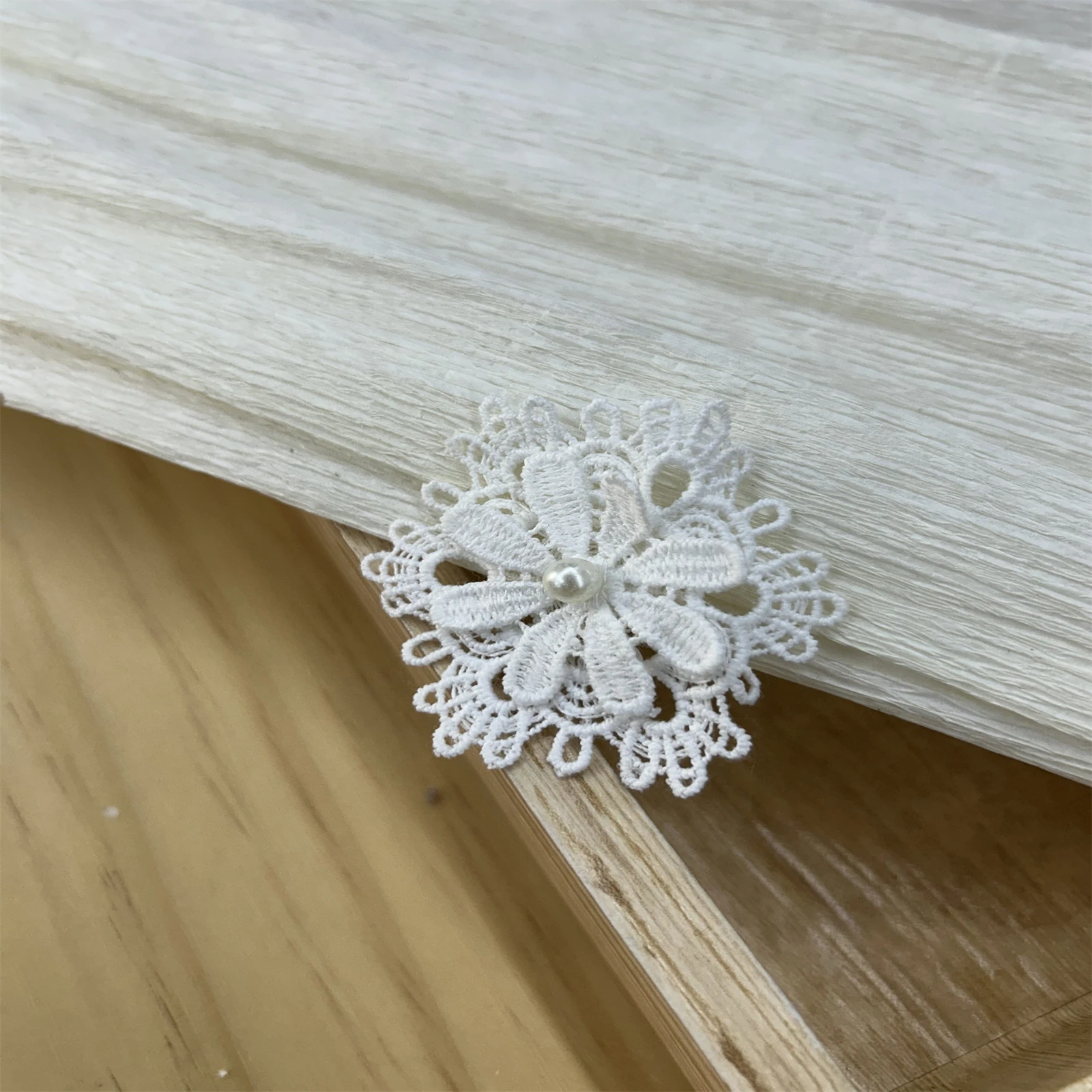 

10Pcs 3D Nail Beads Flower Lace Trim for Knitting Wedding Embroidered Ribbon DIY Handmade Sewing Supplies
