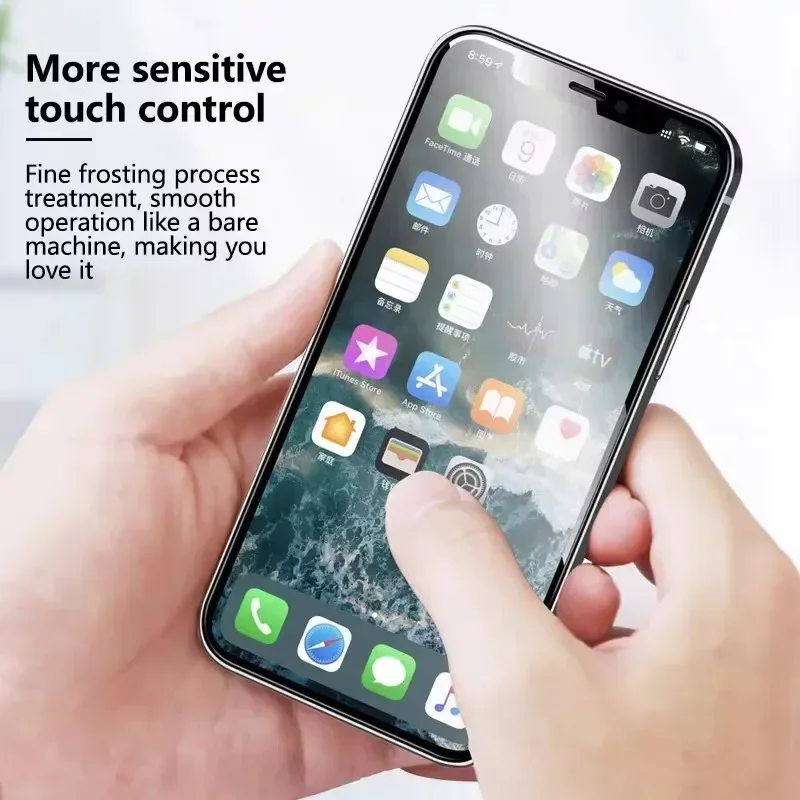 5 Piezas Película de Hidrogel Mate para iPhone 16 14 13 12 11 15 Pro Max Mini, Protector de Pantalla Esmerilado para iPhone XS X XR 7 8 14 15 16 Plus 5