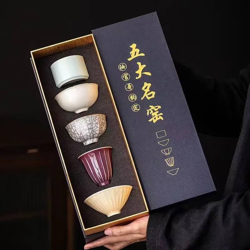 Fünf Berühmte Teetassen, Teesets, Geschenke, Teegläser, Geschenkboxen, Haushaltsteebecher, Firmengeschenke, Begleitgeschenke