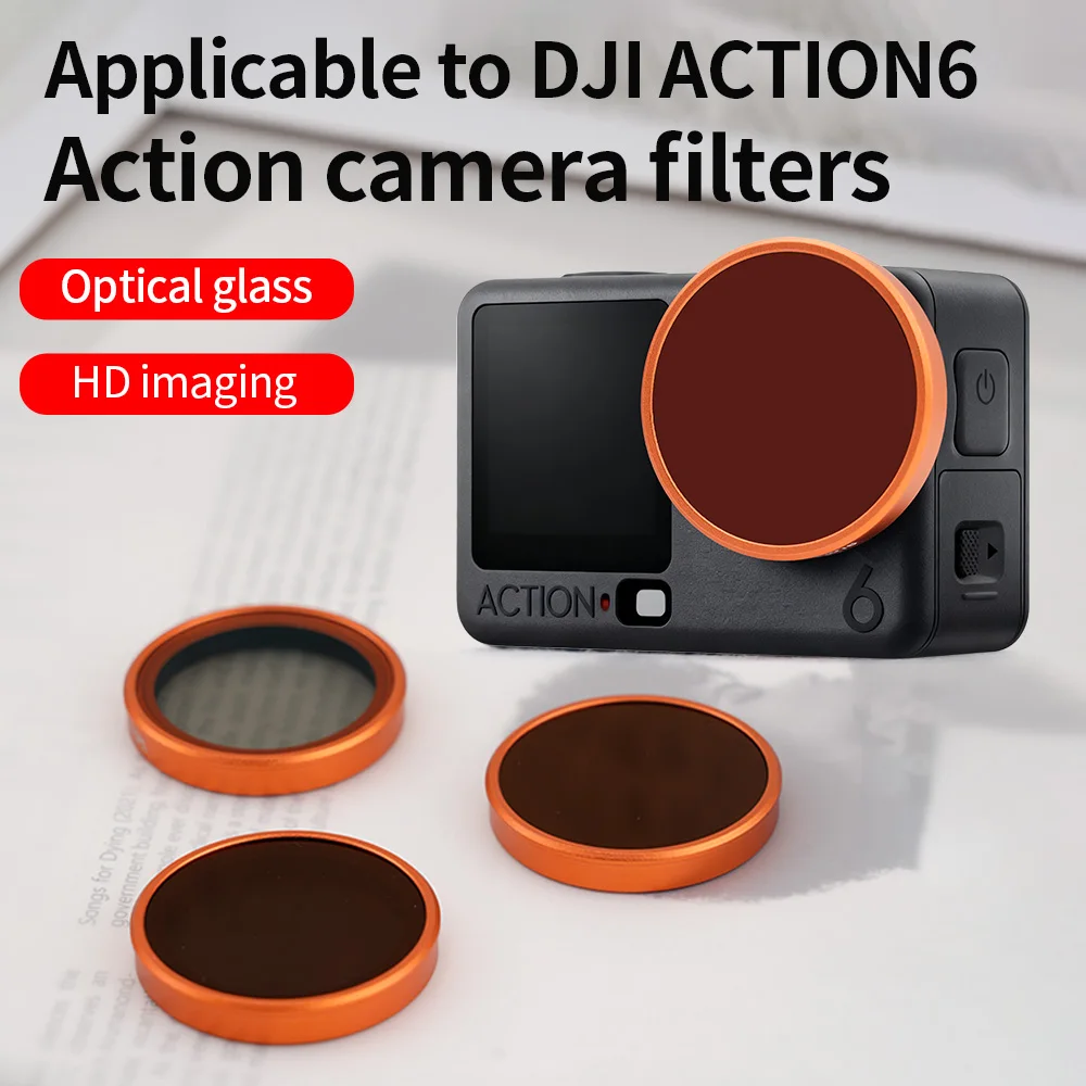 

For DJI Action 6 Filter Multi-Layer Coating CPL Polarizing Filter ND Light Reduction Filter for Action Cameras