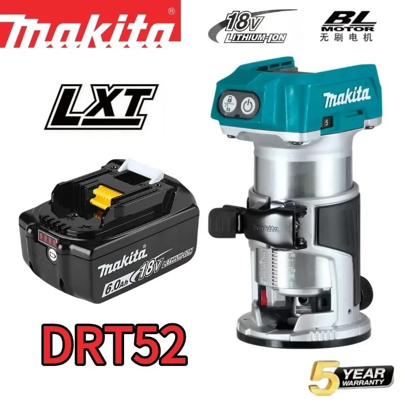 

New Makita DRT52 Cordless Woodworking Trimmer 18V Slotting Multi-function Electric Wood Milling Woodworking Trimmer 18V Battery