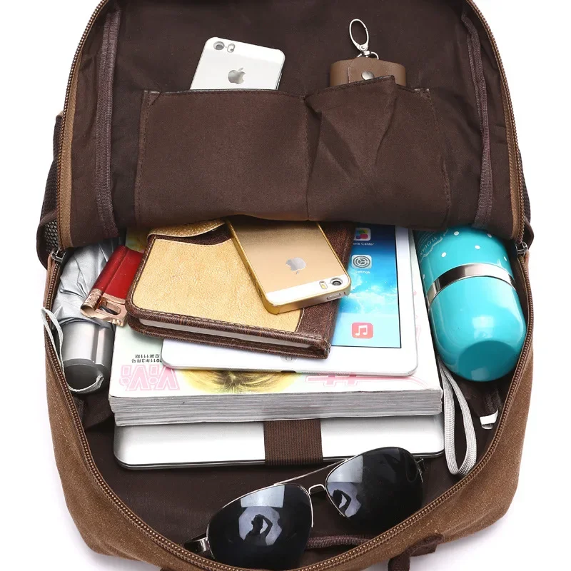 Vintage Backpack Men Travel Bags Canvas Bagpack Mochila Masculina Laptop Backpacks Women School Bag for Teenager Boys Back Pack