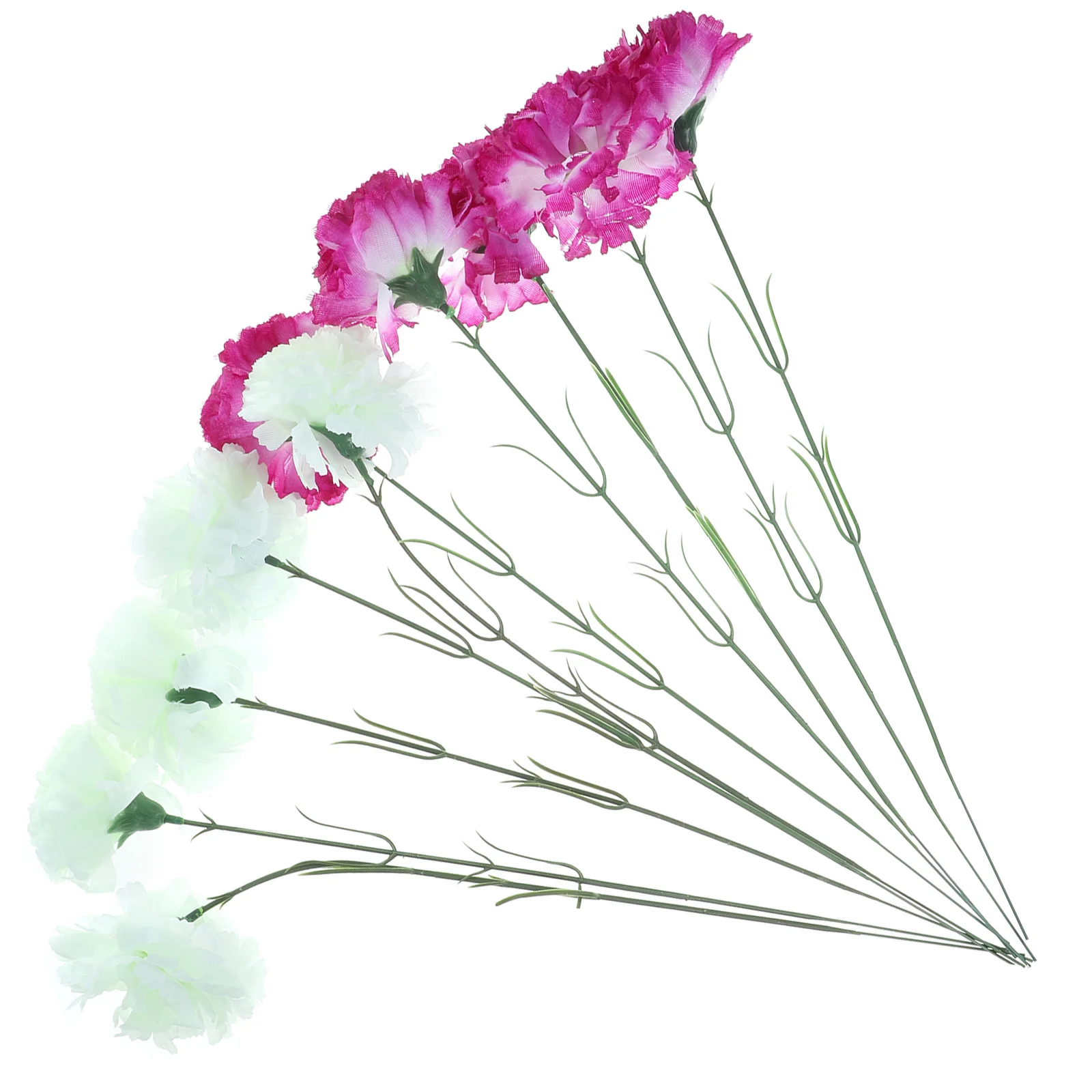 

10Pcs Artificial Carnation Silk Cloth Single Branch Realistic Bouquet for Home Office Party Decoration Mothers Day Gift