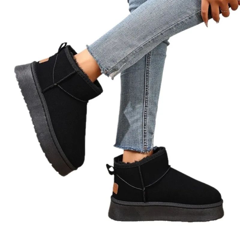 

Winter Warm Snow Boots Women Waterproof Anti-slip Cotton Shoes Women Padded Thickened Boots Platform Ankle Boots Botas Mujer