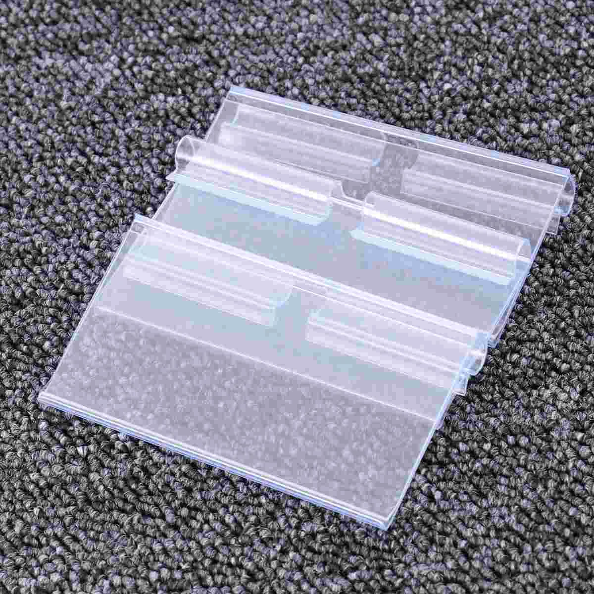 100 個 PVC 値札プレミアムプラスチック透明値札スーパーマーケットモールショップストアプラスチック値札