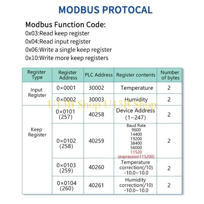 

Датчик температуры и влажности U13B Датчик