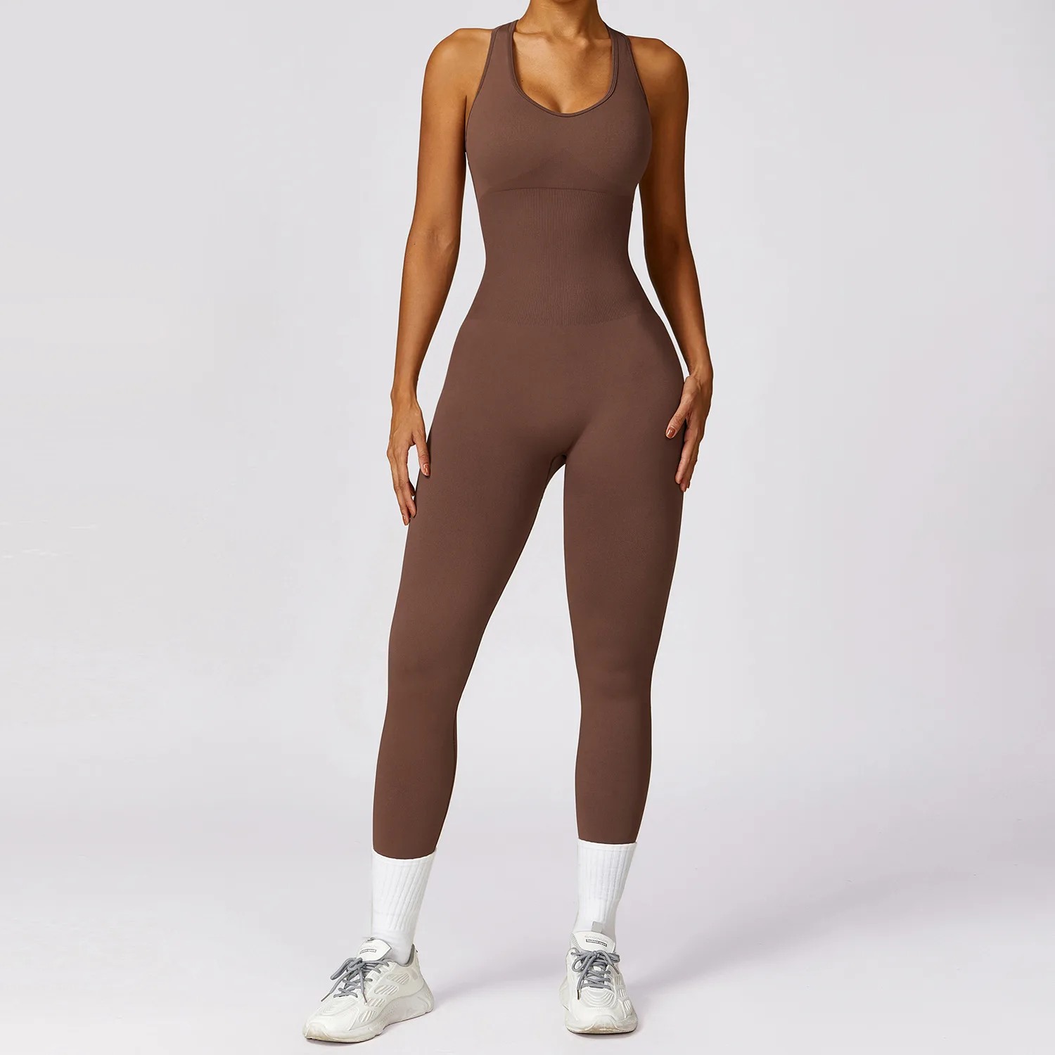 

Seamless Yoga Jumpsuit Sports Gym Clothes Women's Sportswear Yoga Set Women Fitness One piece Sleeveless Bodysuit Tracksuits