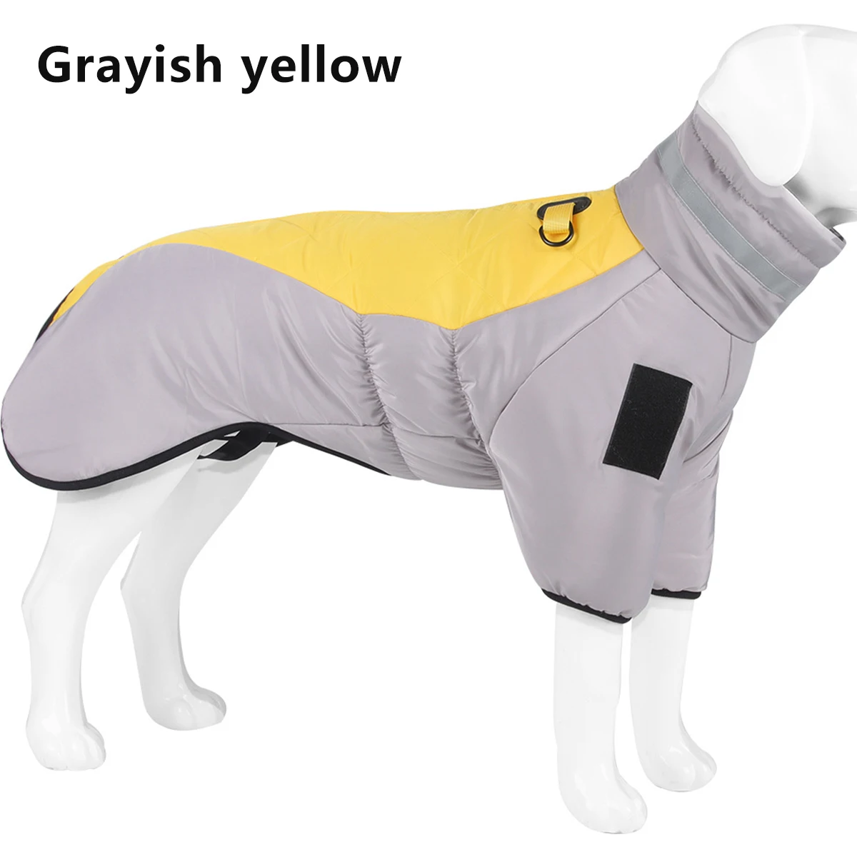 Windproof Dog Coat Winter dog coats Outdoor Warm Cape Type Reflective With Dog Name Sticker Pet Clothes