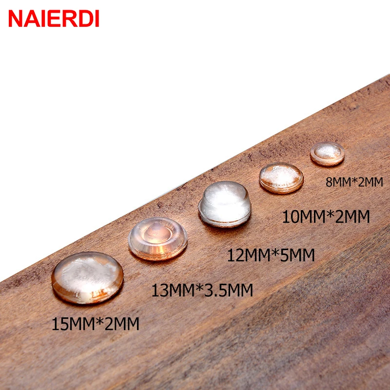 NAIERDI 40-80PCS Door Stops Self Adhesive Silicone Rubber Pads Cabinet Bumpers Rubber Damper Buffer Cushion Furniture Hardware