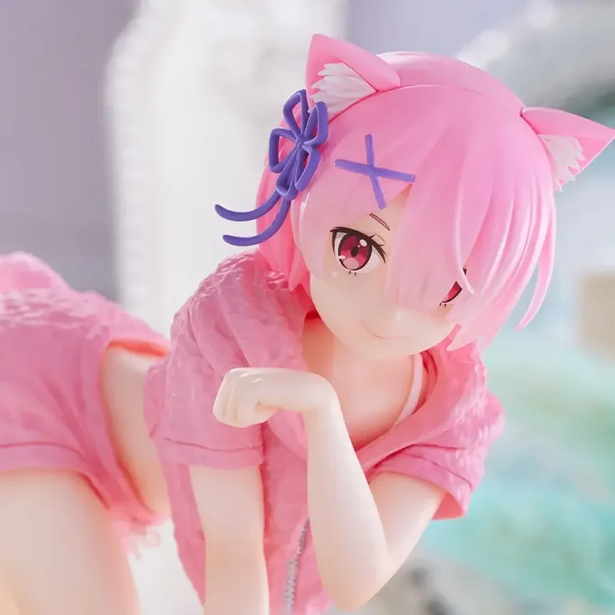 Re: Zero Kara Hajimeru Isekai Seikatsu Rem Koolhaas Crawling Cat Kawaii Figure Peripheral Ornaments Sexy Model Toy Gift