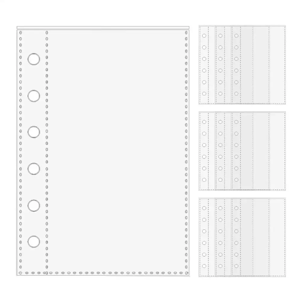 Standard Binders A7 A7 Binder Pages Clear 6-Ring Card Protector Sleeves Inner Page Card Binder