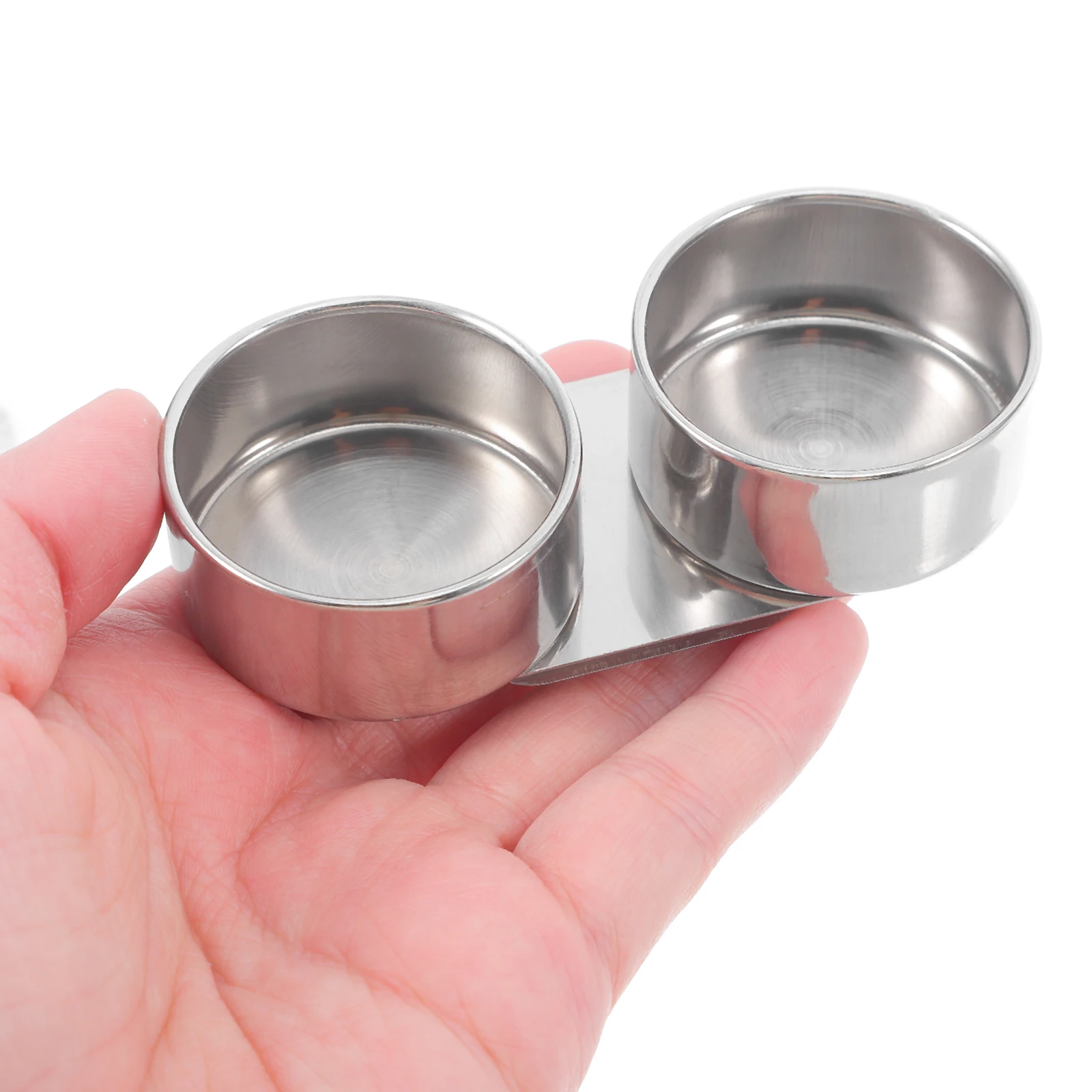 

2pcs Oil Painting Palette Cup Stainless Steel Mixing Cups for Kids Wash Pot Brush Cleaner with Lid Art Supplies