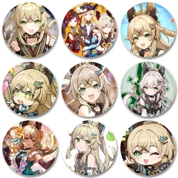 32/44/58mm Gioco Anime Genshin Impact Kirara Spilla rotonda Distintivo del fumetto per zaino Cappello Accessori gioielli Regali