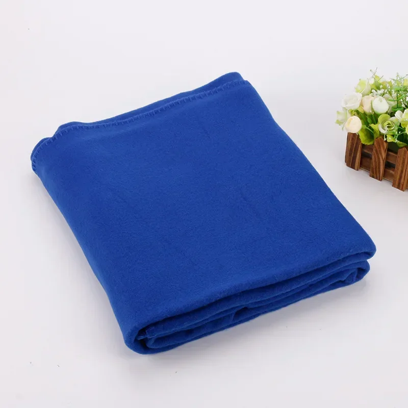 

Blue Double-sided Plush Blanket Outdoor Portable Camping Blanket Suitable for All Seasons