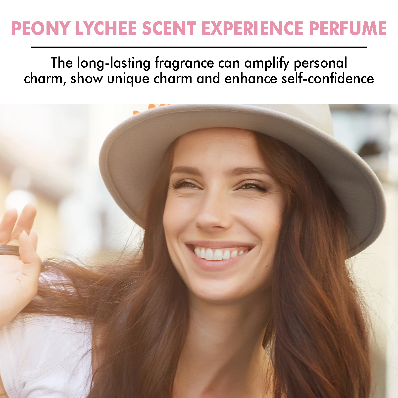 Peony Lychee Scent Experience Parfum voor dames, vloeibare bloemengeur, langdurige geur, draagbare roll-on 10 ml (0,33 oz)