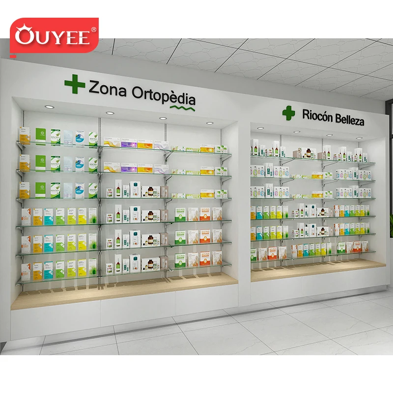 Customized-Customized New Medical Store Pharmacy Counter Display Furniture Design