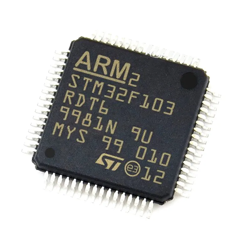 High quality Original authentic STM32F103RDT6 chip 72MHz 128KB microcontroller single chip microcomputer LQFP64, ARM ST RDT6