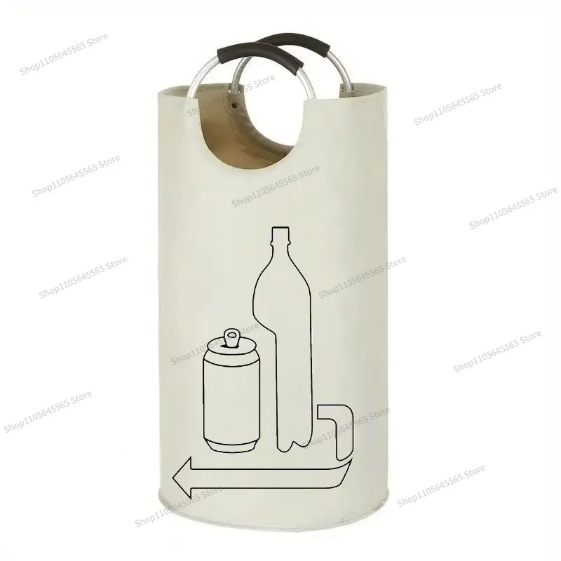 For Oxford Cloth Foldable Aluminum Portable Laundry Basket Bottle Storage Basket Waterproof Laundry Basket Bath