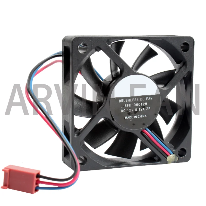 EFB-06C12M 6cm 60x60x15mm DC12V 0.12A 3pin EC802LB-3 Cooling Fan For JX-1701 VN8 V1.1 Computer Chassis Power Supply