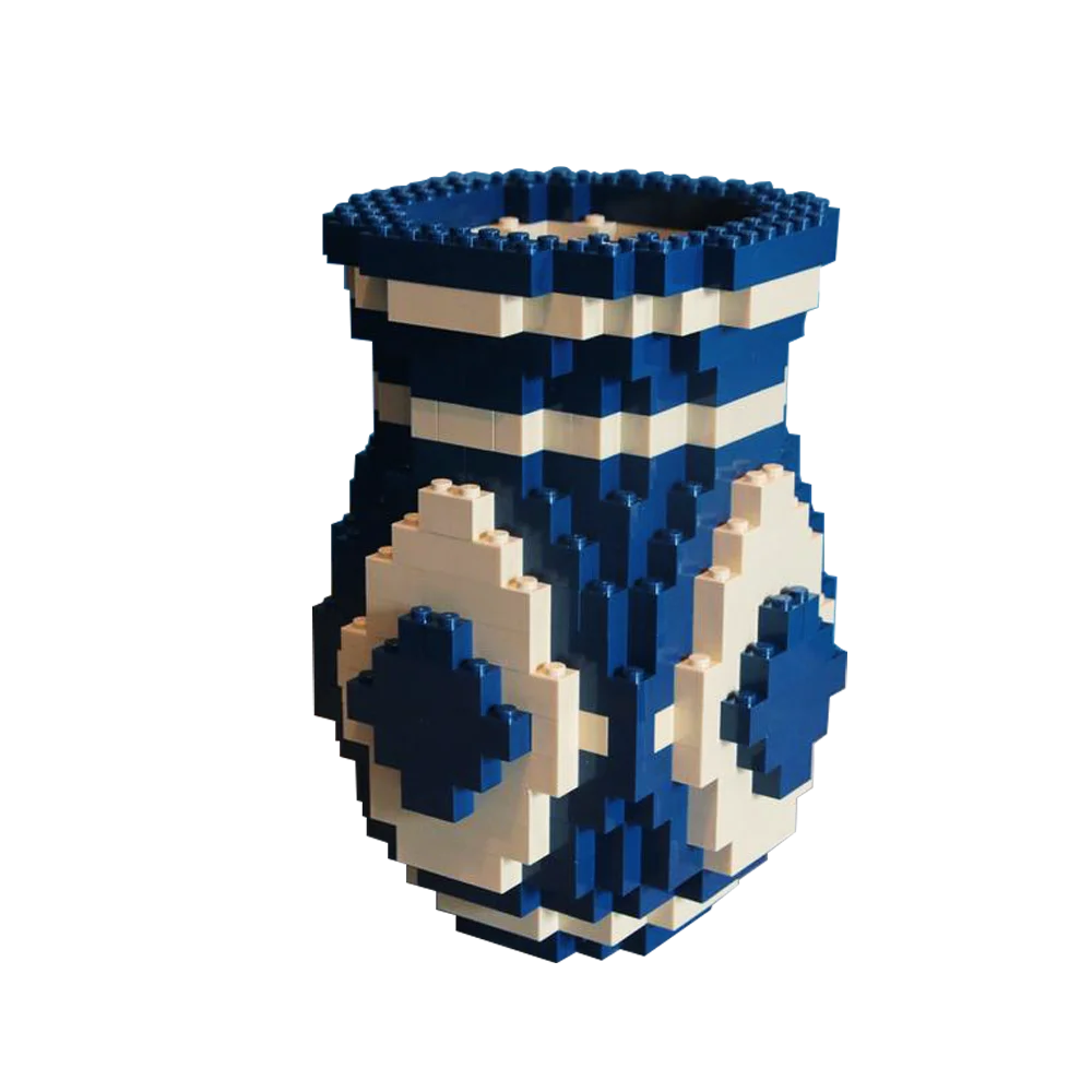 MOC 81875 زهرة قلادة اللبنات ديكور المنزل هدية عيد الحب الطوب لعبة الأم الكبار الأطفال هدية عيد ميلاد