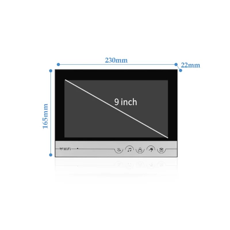 2-6 единиц сетевой кабель порт квартира WIFI видео дверной звонок 9-дюймовый Tuya строительный видеодомофон комплекты доступа к домофону