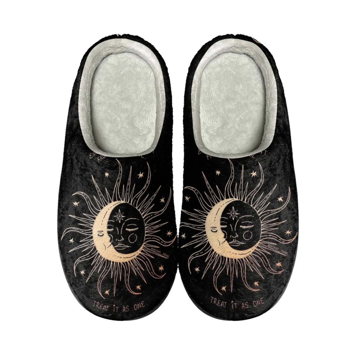 Warm Slippers Women Men Indoor Floor Flat Shoes Spring South Glowing Moon Design Winter Warm Home Cotton Soft Slient Slides New