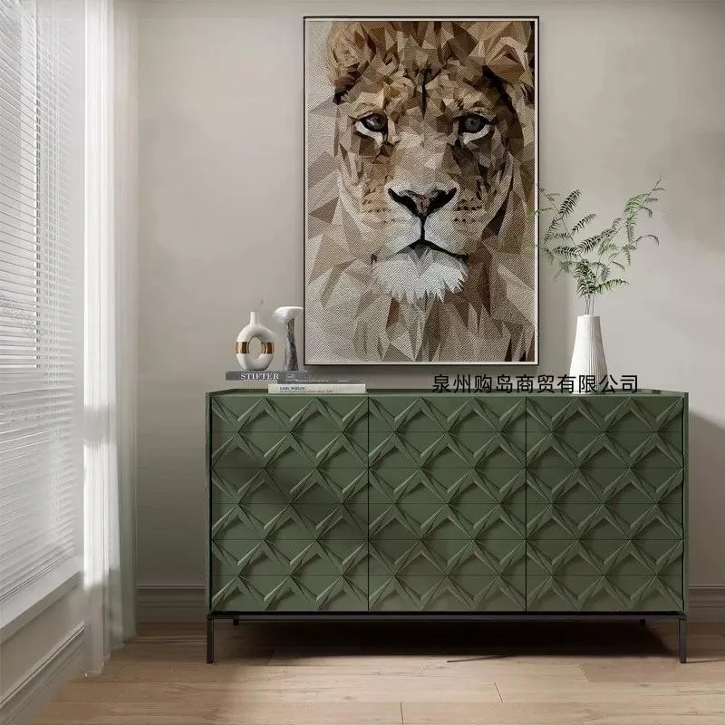 Mobile da pranzo in vernice nordica, mobile da ingresso per soggiorno, mobiletto da tè multifunzionale in legno massello