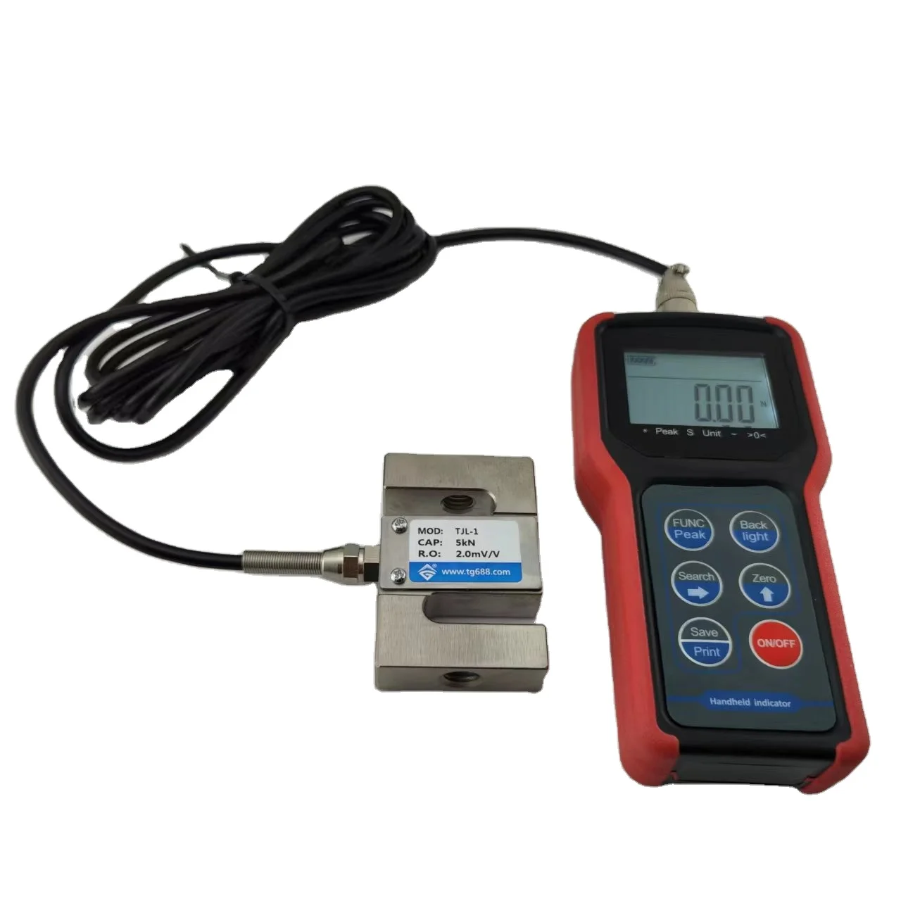 Portable Force Gauge Digital Hand Dynamometer Measuring Instrument Measuring Pull Push Load Cell Indicator Handheld Rechargeable