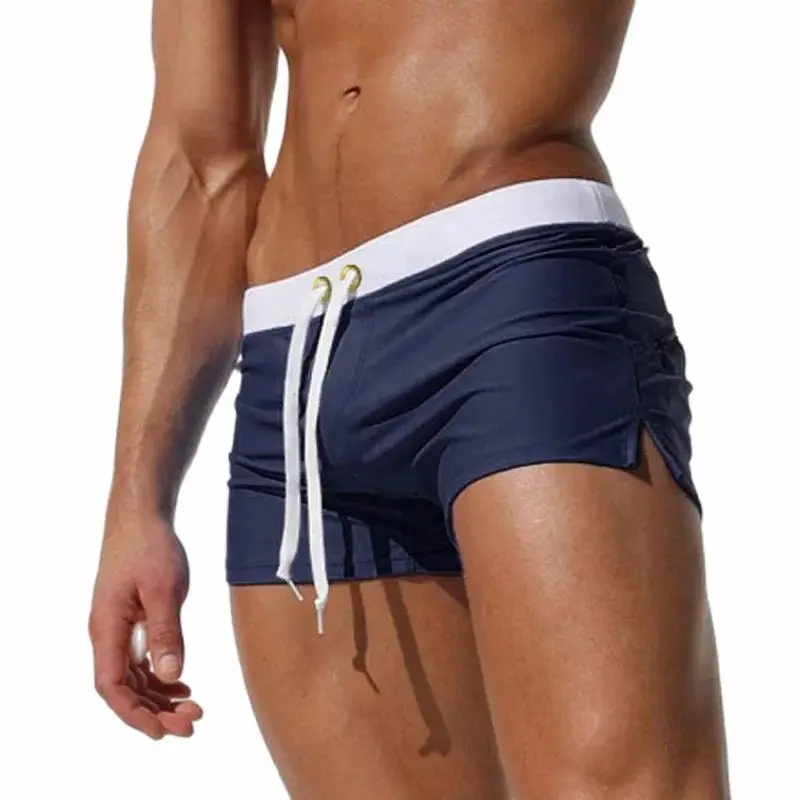 Herren-Badeanzug, 10-farbig, Gesäßtasche, Design, schnell trocknend, Strand, Herren-Boxershorts, Sommer-Badehose