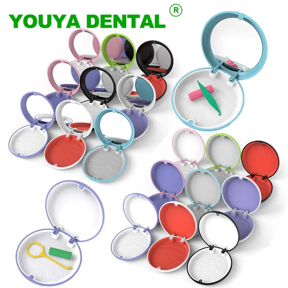 100pcs Dental Braces Storage Box Orthodontic Denture Container False Teeth Mouth Guard Retainer Case Plastic Box Organizer Hot