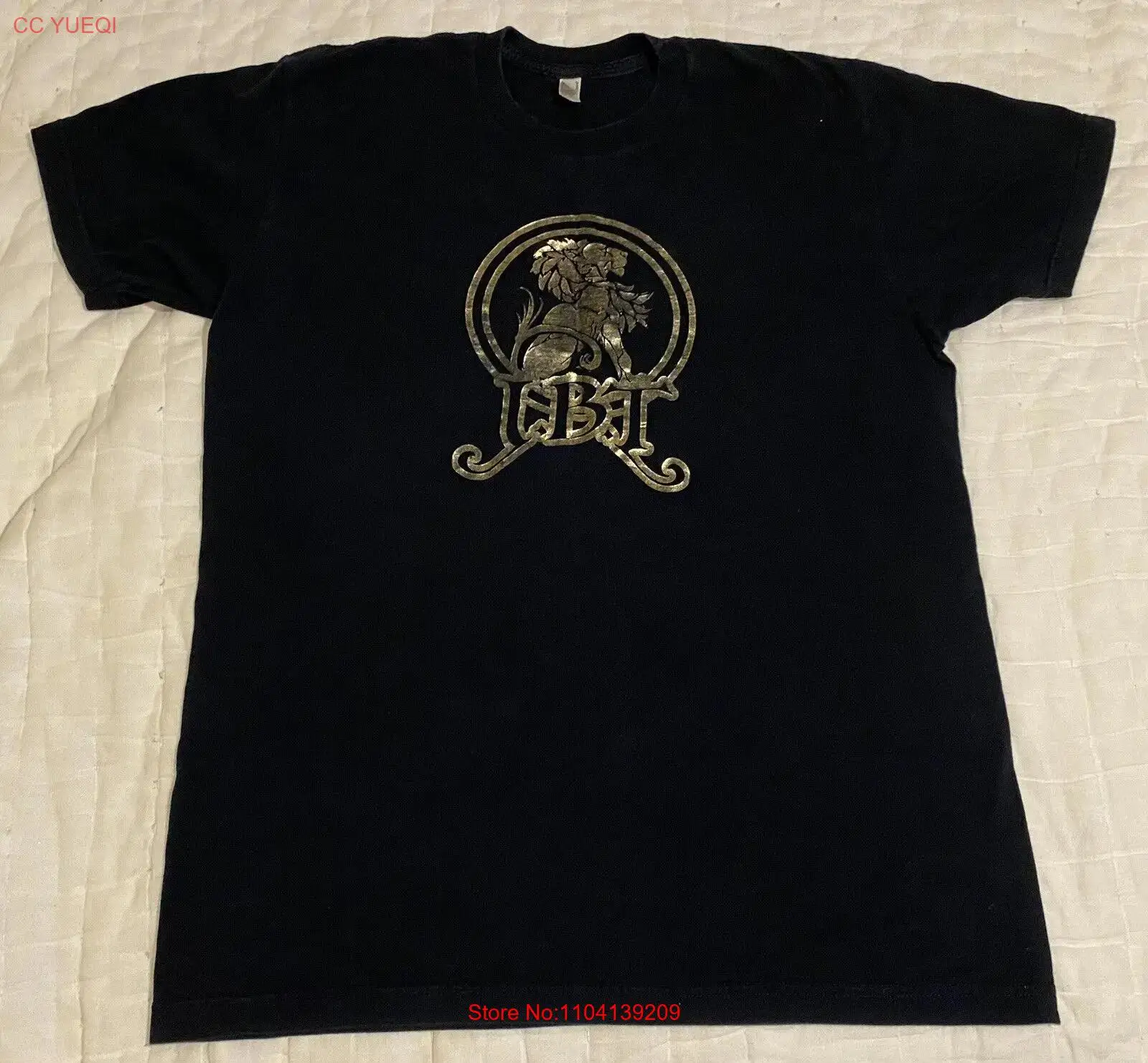 John Butler Trio JBT Golden Lion Logo Black T-Shirt Sz L Website long sleeves