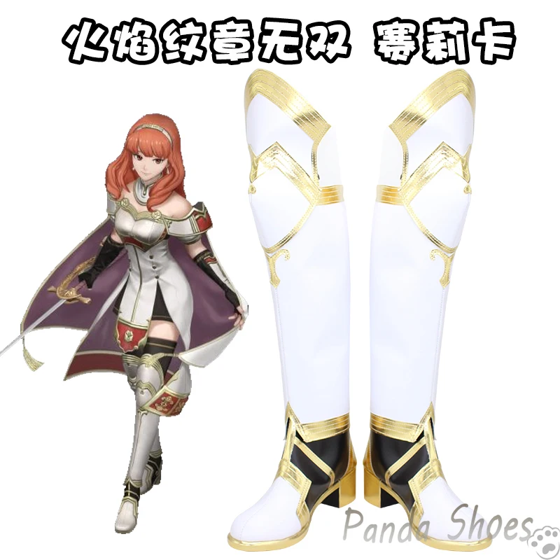 

Game Fire Emblem Celica Cosplay Shoes Anime Game Cos Comic Cosplay Costume Prop Shoes for Con Halloween Party