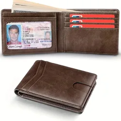 Lightweight Vintage Bifold Wallet: A Stylish & Durable Credit Card Holder & Coin Purse