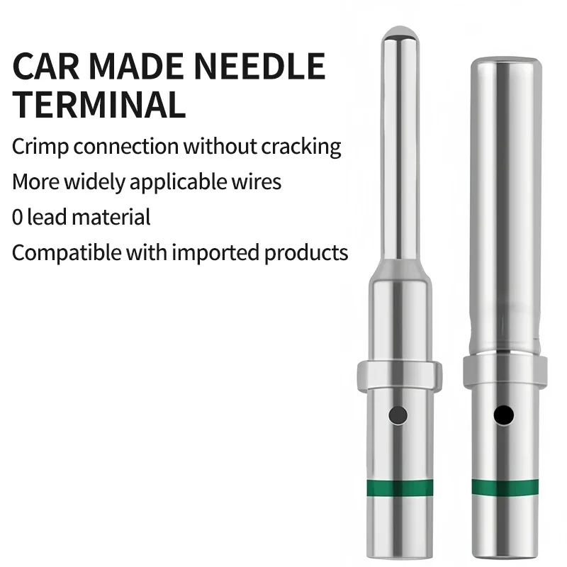 50Pcs DT 1.5mm Series Pin Contact 0462-201-16141 0460-202-16141,Stainless Steel 16AWG Deutsch Crimp Solid Female/male Terminals