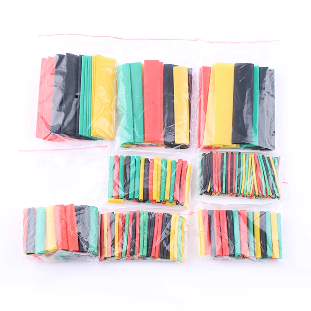 328 Pcs guaina termorestringente Set di manicotti avvolgenti per tubi assortiti comboisolamento termoretractil termoretraibile avvolgimento cavo elettrico