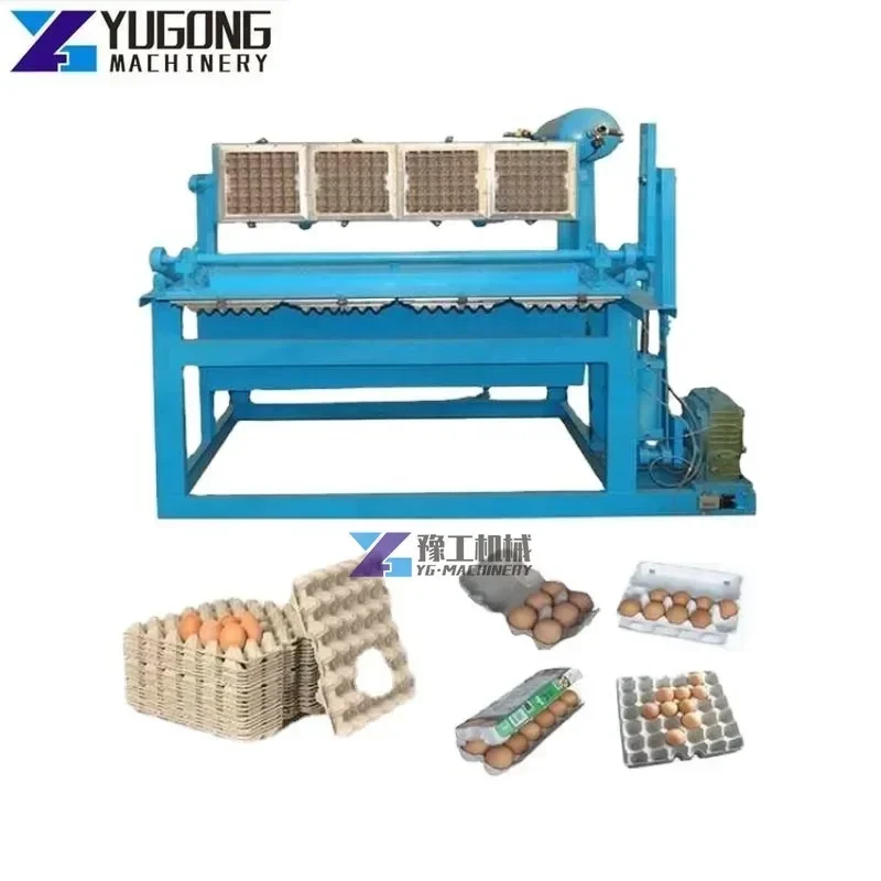 1000-1500pcs/h Recycling Manufacturing Egg Tray Making Machines Waste Paper Cartoon Molding Machine for Farm Poultry