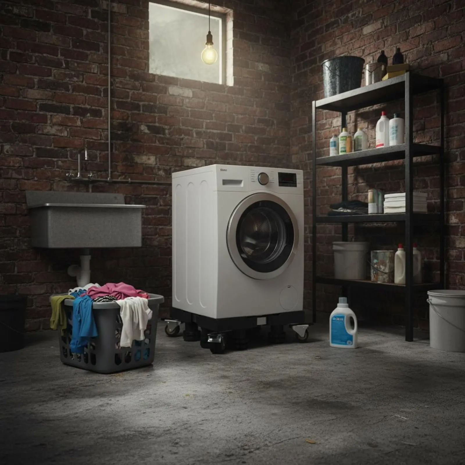 

Adjustable Washer Pedestal Movable Mobile Washer Base Adjustable Washing Machine Base Wheeled Design