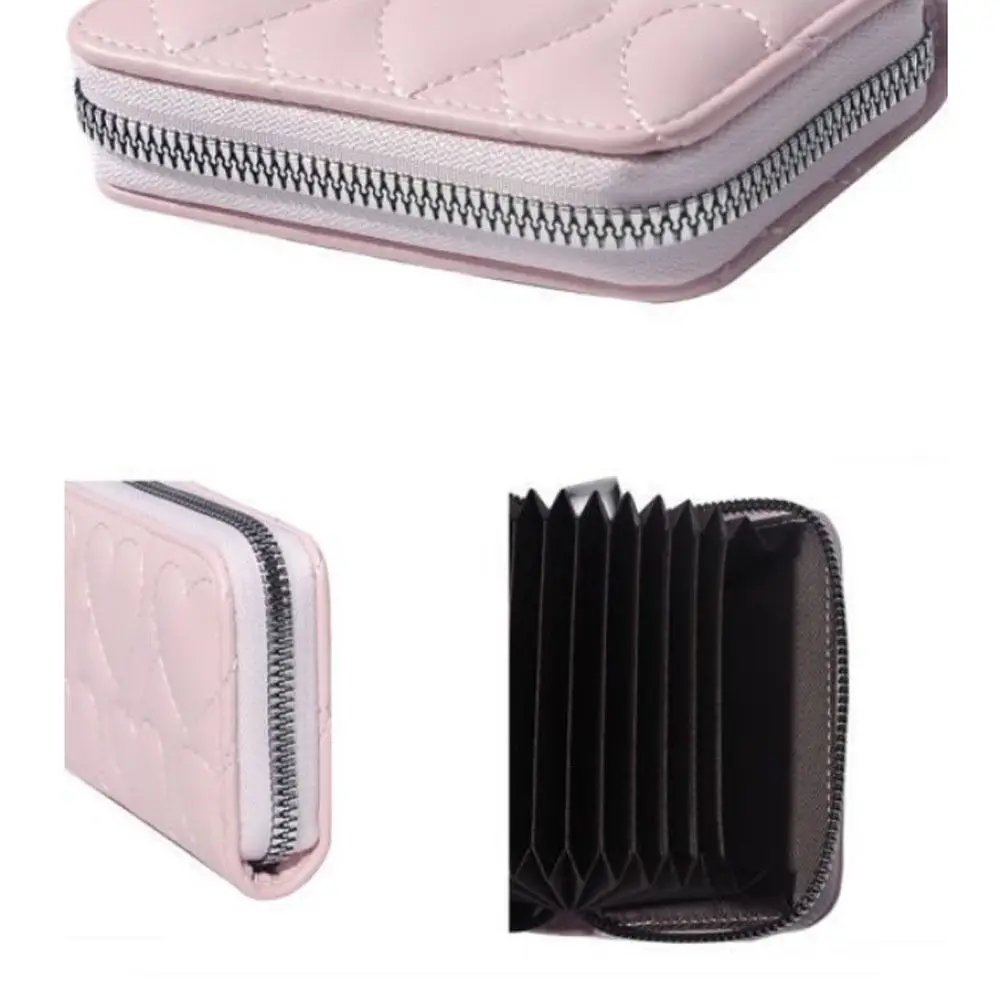Portable Cute Love Women's Wallet Zipper Multiple Card Slots Coin Purse Short Student Card Holder Gifts