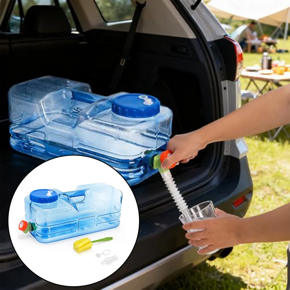 Spacious 2.6 Gallon Water Bottle for Outdoor Excursions with Tap Dispenser and Wide Mouth for Fast Replenishment