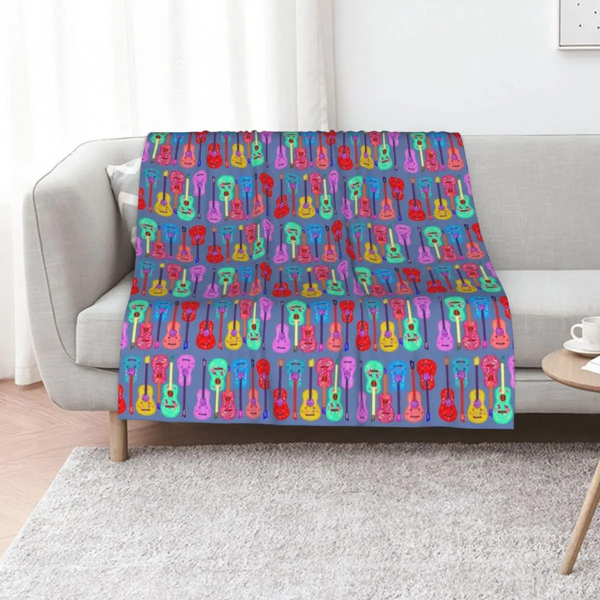 Boho Guitar Throw Blanket Nap For Decorative Sofa Shaggy Blankets For Bed for babies Blankets Sofas Of Decoration Blankets
