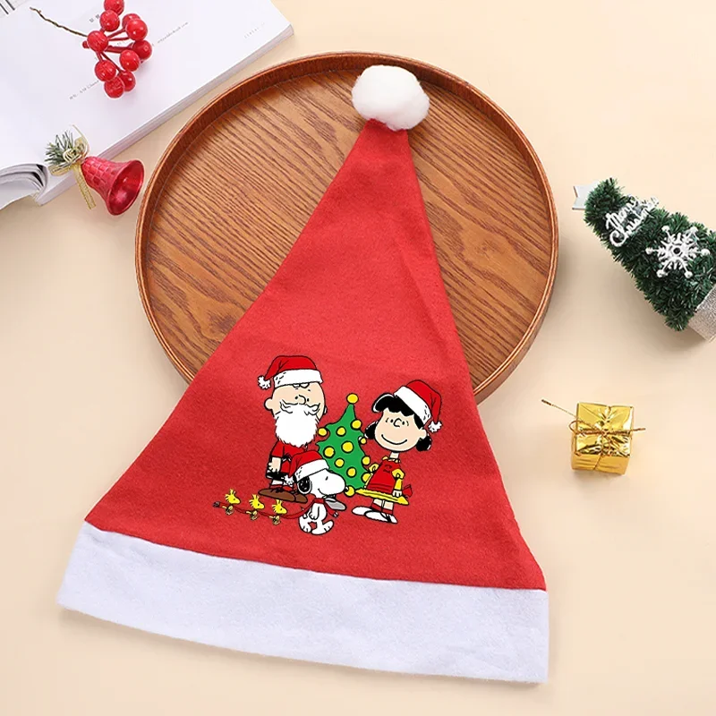 Snoopy Christmas Hat Cute Adult Child Santa Cap New Year Ambience Festival Party Decoration Xmas Supplies Cosplay Surprise Gifts