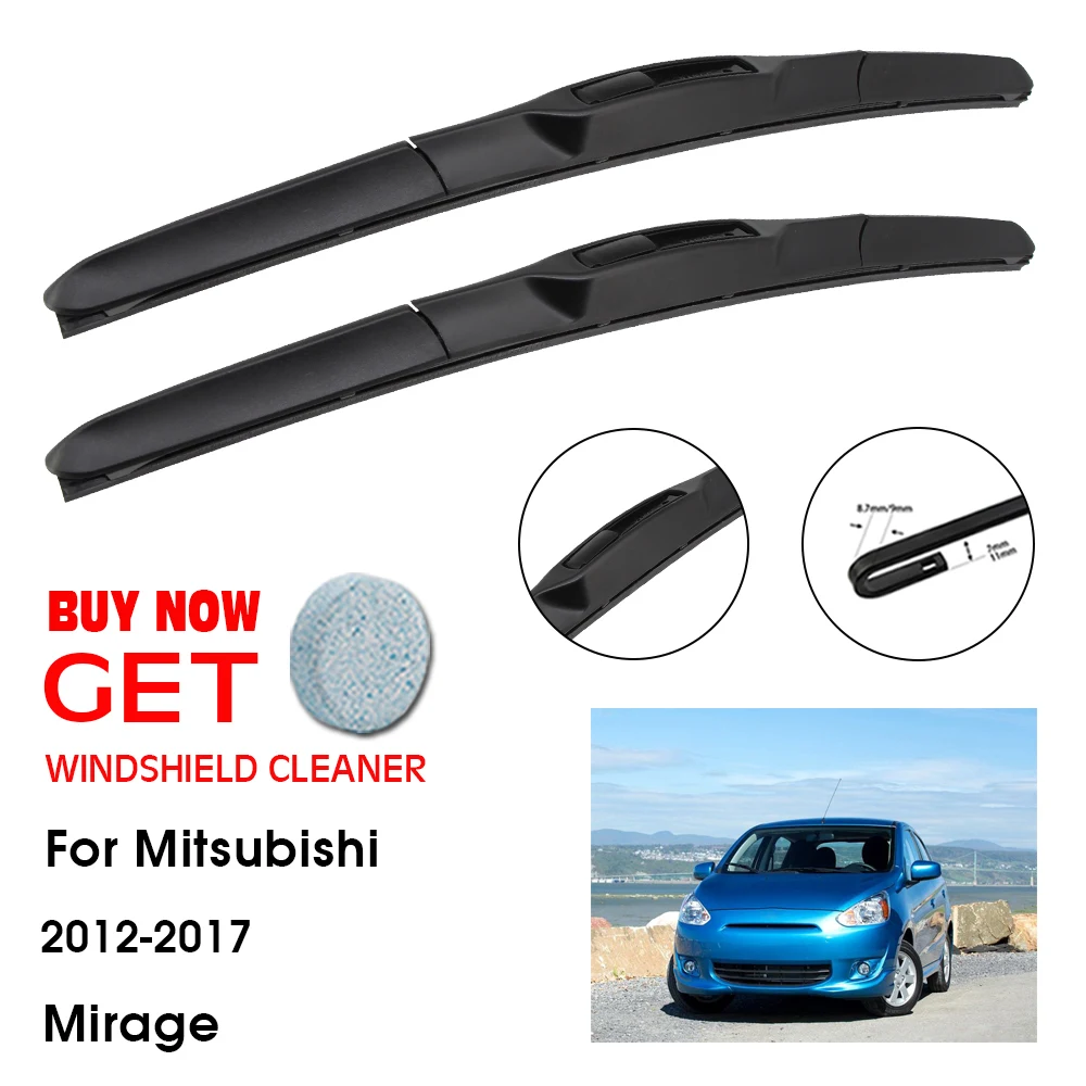 

Car Wiper Blade For Mitsubishi Mirage 21"+14" 2012-2017 Front Window Washer Windscreen Windshield Wipers Blades Accessories