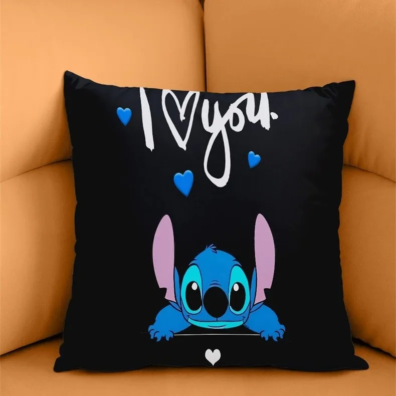 Cartoon Stitch Pillow Cover Printed Single side Pattern Childish Pillow Bedroom Living Room Sofa Decoration Office Chair Cushion