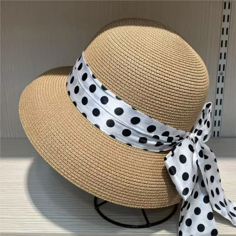 Black and white small silk scarf women's narrow long versatile decorative band hair ribbon