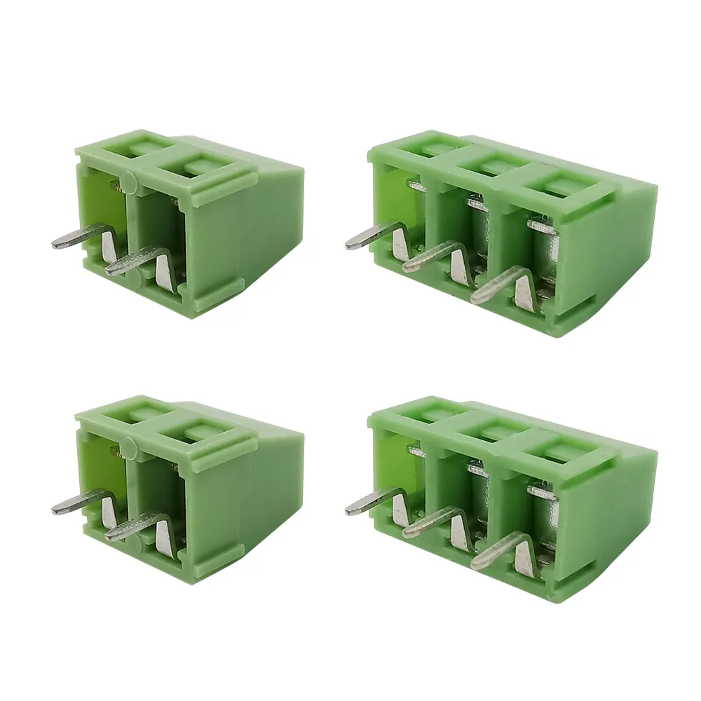 KF-127 2P 3Pin 5.0mm Pitch PCB Screw Terminal Block Connector Green Straight Needle 5.0mm PCB Screw Terminals 300V 10A