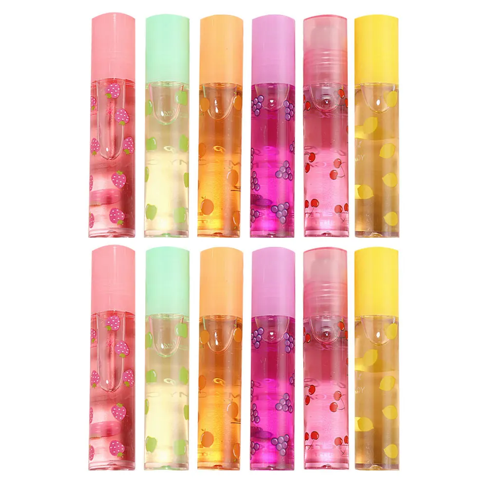 12Pcs Colorless Lip Gloss Premium Material Hydrating Long-Lasting Lip Caring Product Winter Gift for Family Women