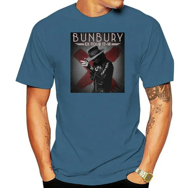 ENRIQUE BUNBURY tour dates BLACK SHIRT Mens t shirts vintage style short sleeve  S TO 5XL AMJ male black tops unisex tee-shirt