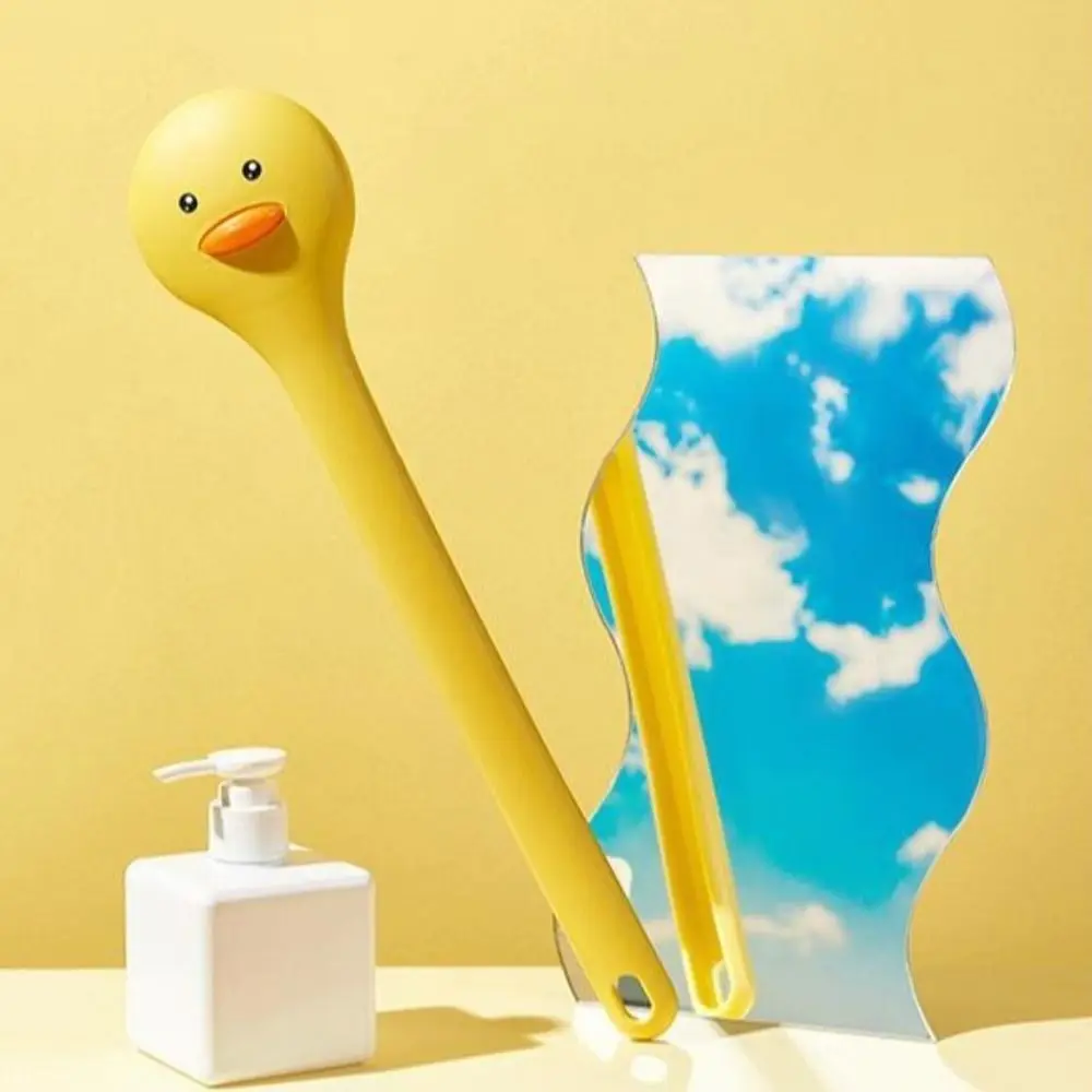 Brosse de bain universelle en forme de canard mignon, poils souples, manche long, épurateur de douche, masseur de peau jaune, outil de frottement Boby Books